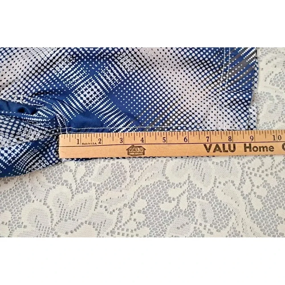 OP Swim‎ Trunks Men's Sz Small Board Shorts Lined Blue Allover Geometric Pattern